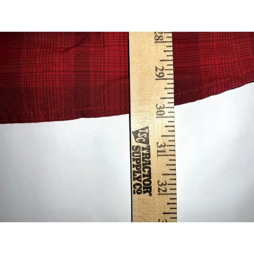 Levi's Red Plaid Button Down Shirt Men's Long‎ Sleeve Casual Size L